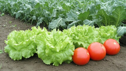 Farm Fresh Lettuce, Tomatoes, Kale