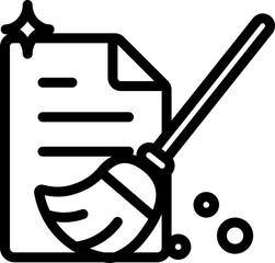 Data Cleaning Line Icon