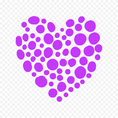 Doodle hand drawn heart drawing on white background