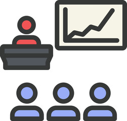 Business Evaluation Filled Line Icon
