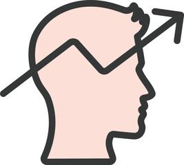 Growth Mindset Filled Line Icon