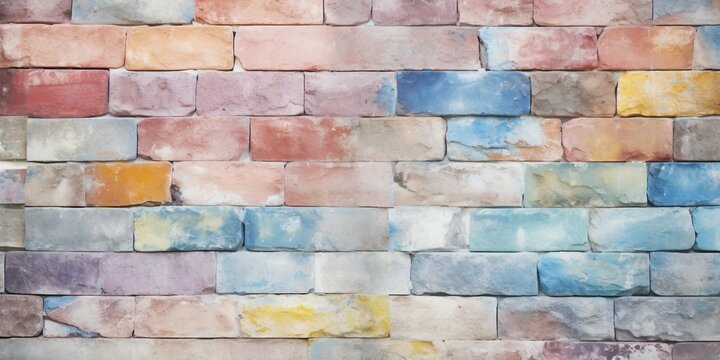 Fototapeta Perfect pastel brick wall as background or wallpaper or texture