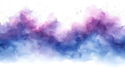 Abstract watercolor design featuring soft purple and blue hues blending seamlessly, ideal for backgrounds