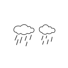 rain cloud line illustration