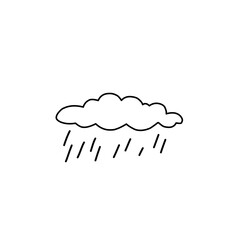 rain cloud line illustration