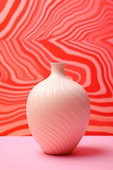 Pink Vase on Abstract Background