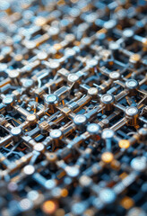 Abstract technology background. . Oil paint illustration.