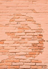 Fototapeta premium Generative AI,Background image of a unique textured brick wall with a weathered and aged vintage appearance