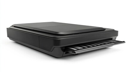 Modern Flatbed Scanner on White Background