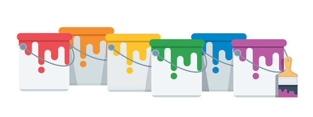 paint buckets with color  © santima.studio