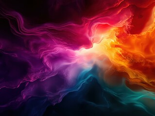 Obraz premium Cosmic Nebula Colorful Clouds of Vibrant Energy