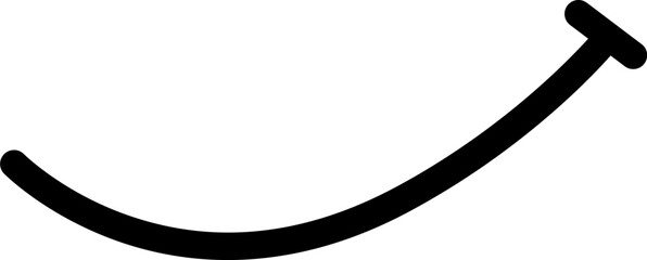 Curved Line Smile Cartoon Illustration Vector