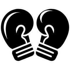 Boxing glove logo silhouette