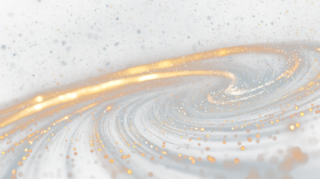 a spiral of light and stars