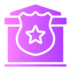 Obraz premium police station gradient icon