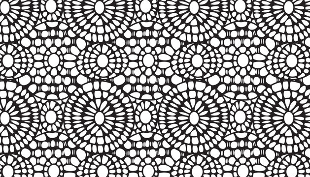 A seamless pattern composed of radial circles.