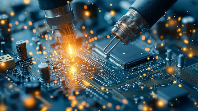 Innovative technology event showcasing circuit board manufacturing techniques advanced electronics lab professional workshop interactive experience