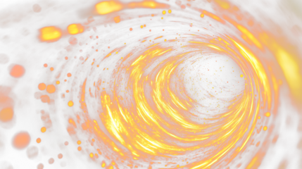 a spiral of light in a dark room