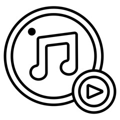 Music Player  Icon Element For Design