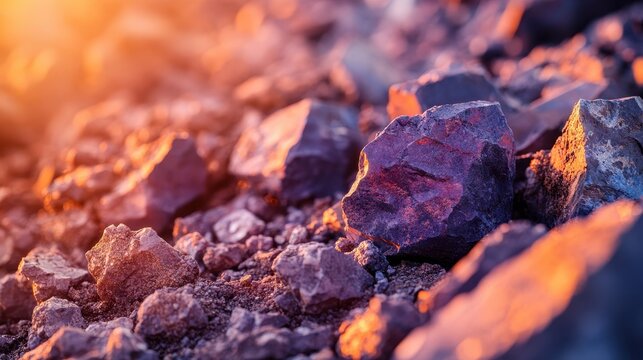 Close-up of uranium oxide, showcasing natural colors in a minimalist stock photo design