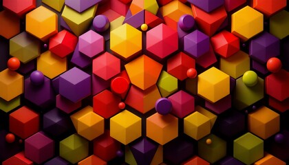 3D Hexagonal Pattern Background