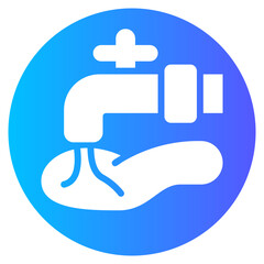 water supply gradient icon