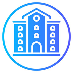 apartment gradient icon
