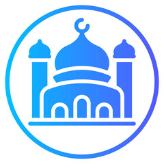 mosque gradient icon