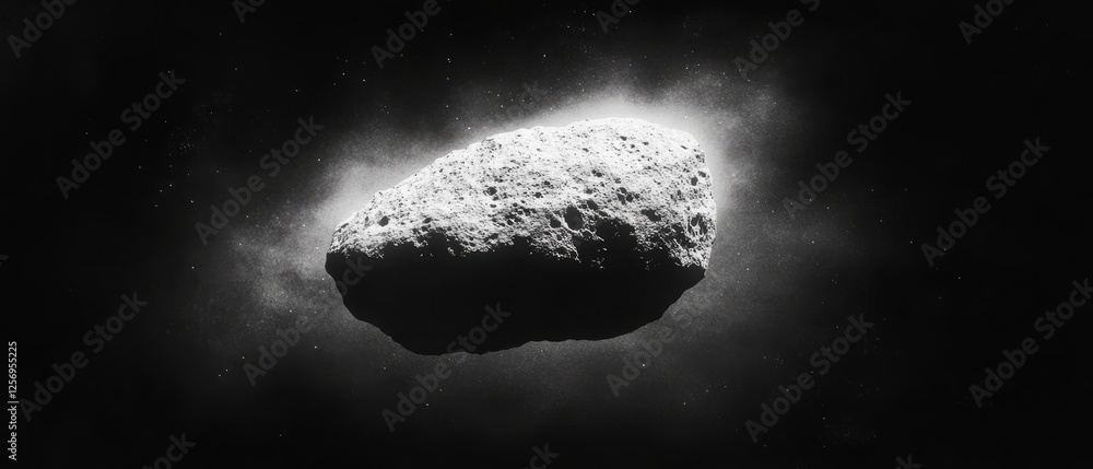 Poster asteroid in deep space