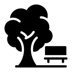 park glyph icon