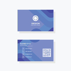 blue business card