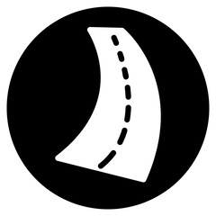 road glyph icon