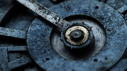 A dynamic close-up of industrial gears in motion, symbolizing the precision and complexity of mechanical engineering applications with a modern, bright tone and empty space for caption.


