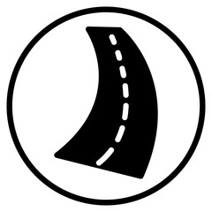 road glyph icon