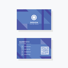 blue business card