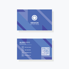 blue business card