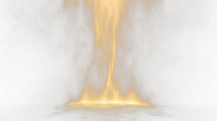 a light coming from the ground into a dark room