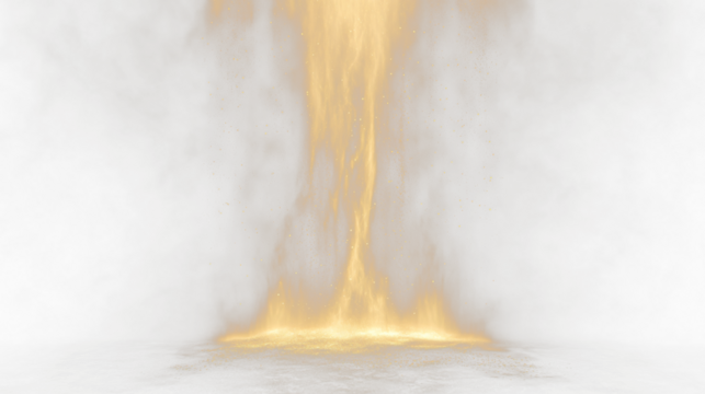 a light coming from the ground into a dark room