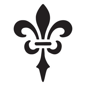 Simple fleur de lis silhouette vector art for design project