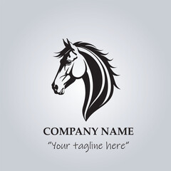 head of horse company logo vector illustration
