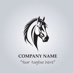 head of horse company logo vector illustration
