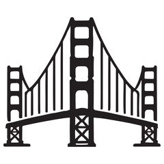 Golden Gate bridge vector art for architectural design projects