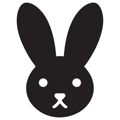 Cute bunny rabbit head vector art for animal themes