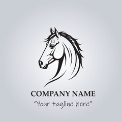 head of horse company logo vector illustration
