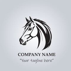 head of horse company logo vector illustration