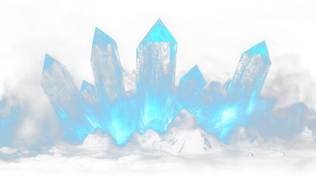 a group of ice crystals