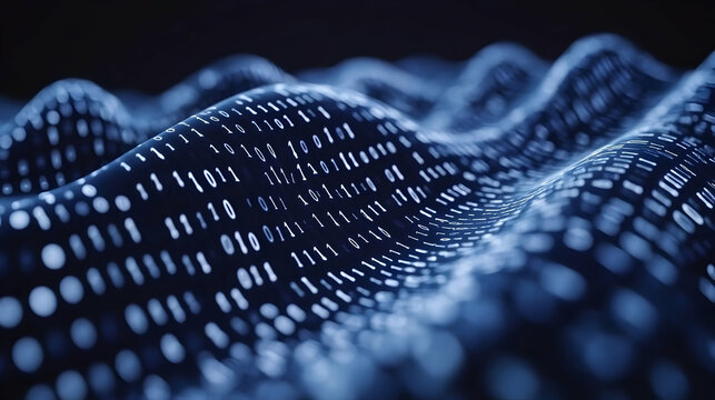Data flow, digital wave, abstract background
