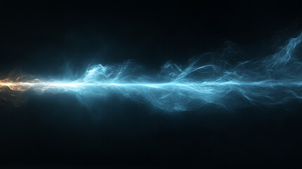  burst of fast, energetic light flashes through a dark background, symbolizing futuristic technology and innovation. The blurred, empty space on the side suggests openness and potential