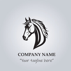 head of horse company logo vector illustration
