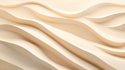 Fototapeta premium Abstract Beige Wavy Surface Design Background